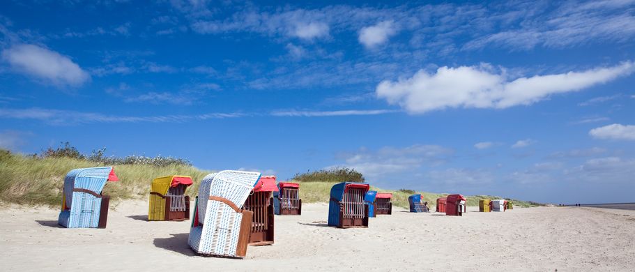Strandkoerbe auf Norderney