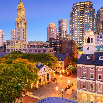 Boston Innenstadt im Abendlicht