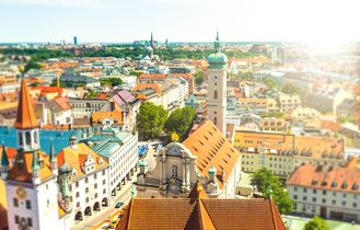 Städtereise München Blick über Altstadt 
