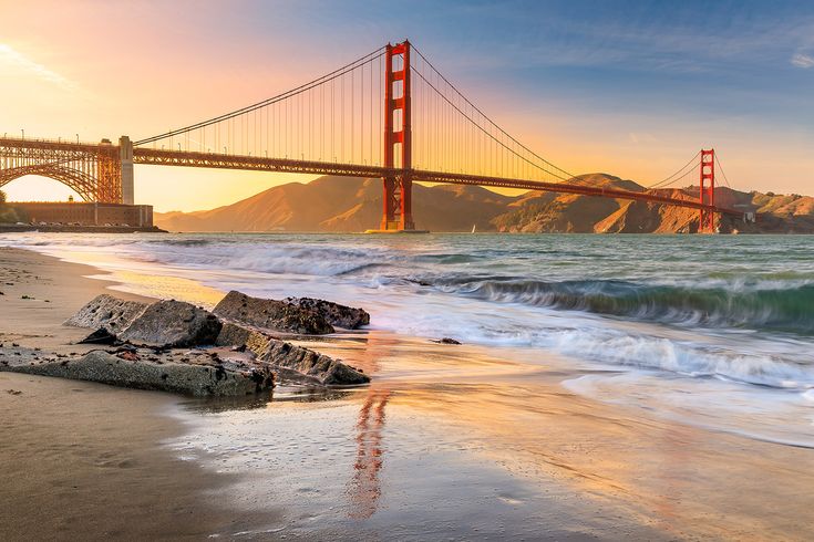 San Francisco Brücke bei Sonnenuntergang 