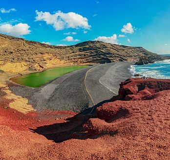 Rote Landschaft von Lanzarote