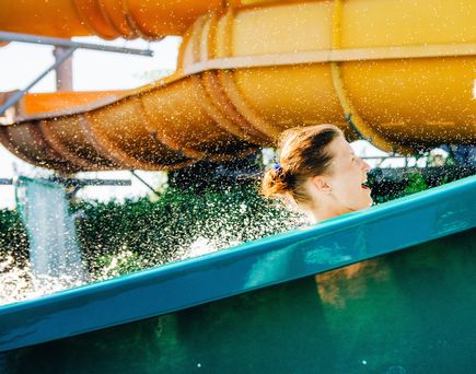 Action im Aqua Park