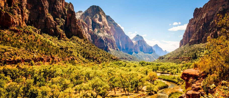 USA Nationalparks die Top Ten Reise Fluss und Tal im Zion Nationalpark