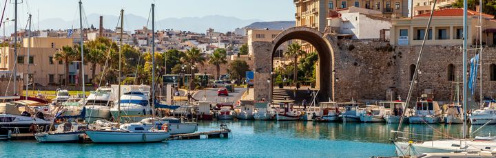 Boote im Hafen von Heraklion