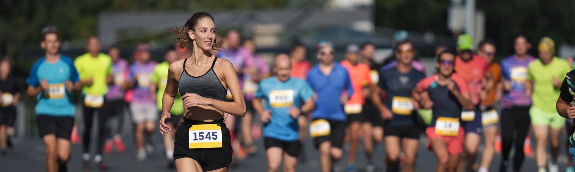 Läuferin beim Marathon
