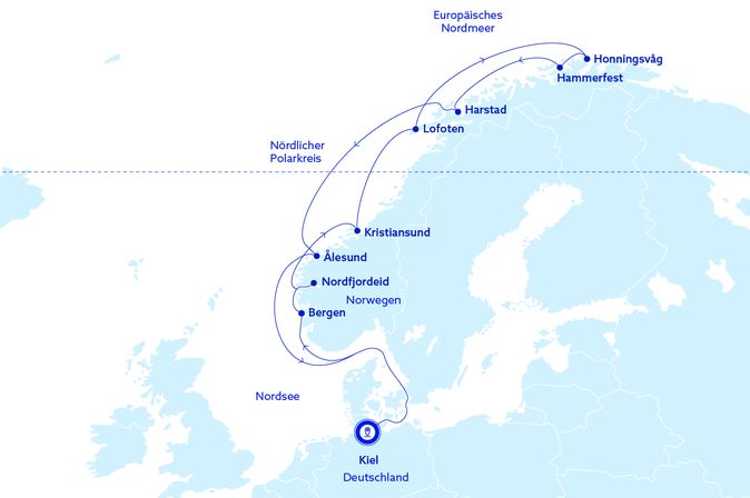 Routenkarte Vasco da Gama