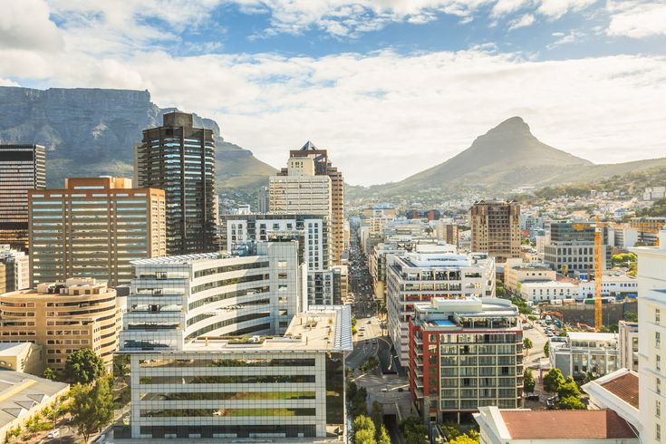 Blick über Downtown von Südafrika