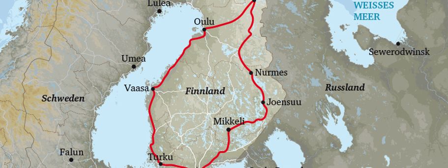Karte Finnland