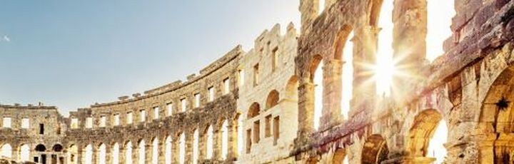 Das Amphitheater in Pula, Kroatien, ein römisches Bauwerk.