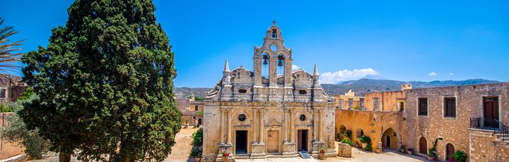 Blick auf das Kloster vonArkadi 