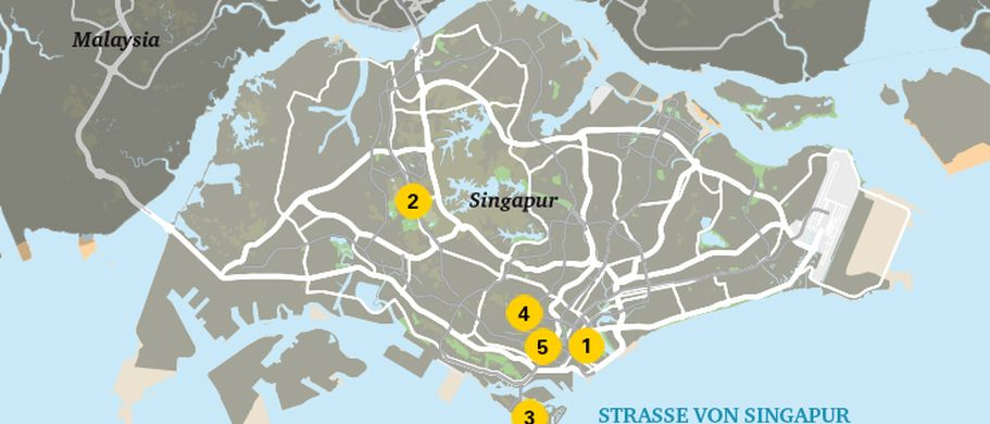 Karte von Singapur