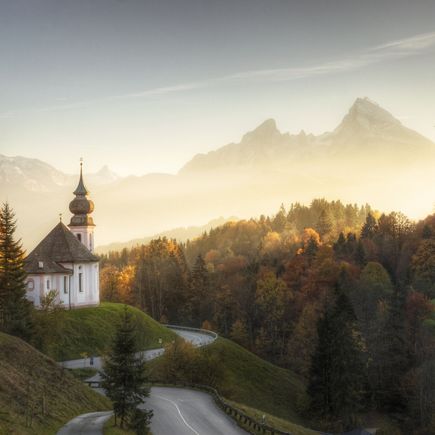 Remote Kirche, Bayrische Alpen