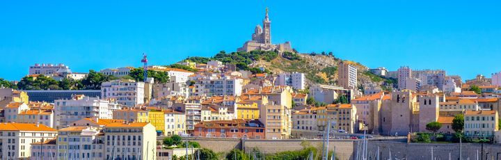 Blick auf den Hafen von Marseille