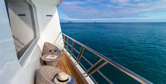 Privater BAlkon an Bord der Trimaran Horizon