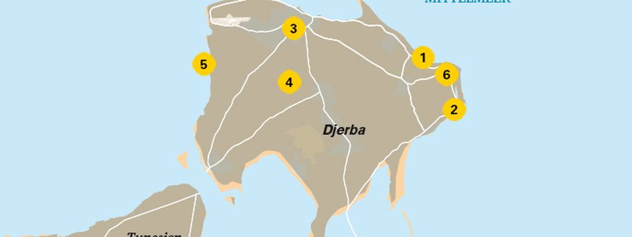Karte der Insel Djerba