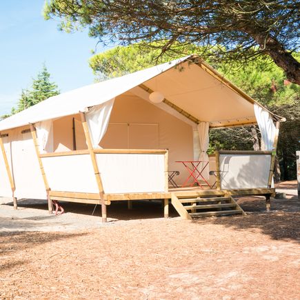 Campingplatz La Grande Côte bietet hübsche Bungalows in der Nähe von Nantes 