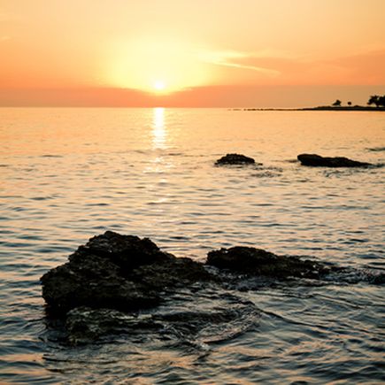 Umag Strand Sonnenuntergang