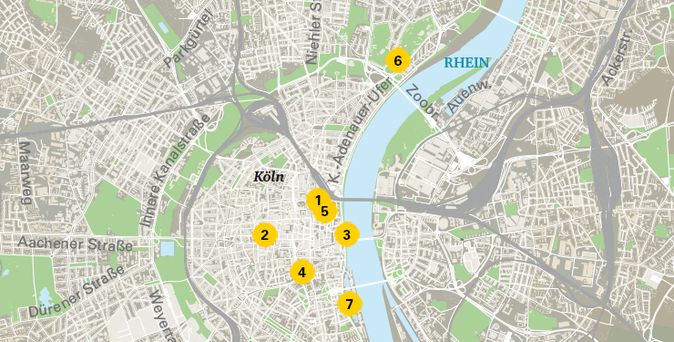Karte von Köln