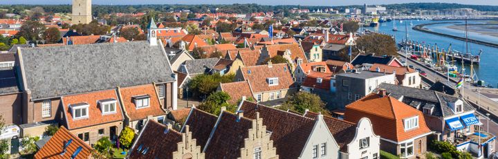 Häuserreihe in Terschelling Noederlande