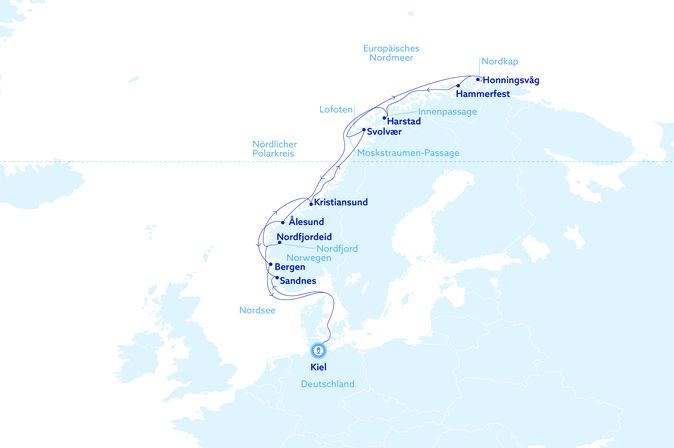 Routena´karte_Nordeuropa_15Tage_Kiel-Kiel