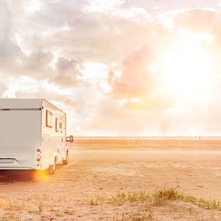 Camper am Strand - Niederlande