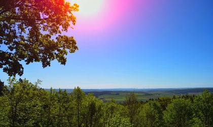 Sonne über der Rhön