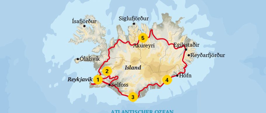 Karte von Island