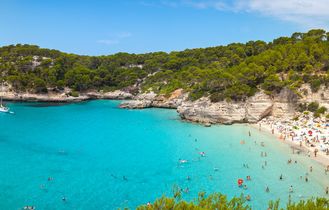 Menorca Urlaub Familienurlaub Badeurlaub Strandurlaub Cala Mitjana