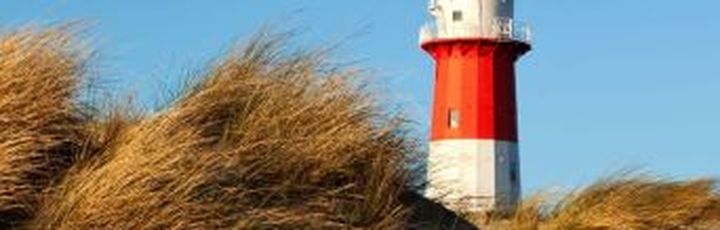 Leuchttum am Strand von Borkum.