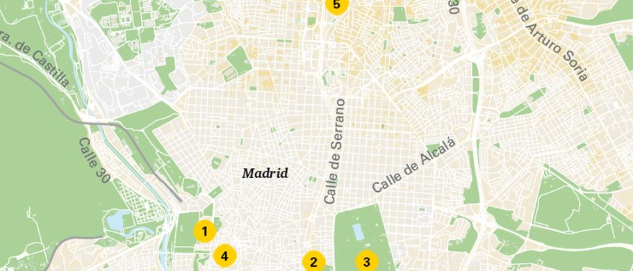 Karte Madrid