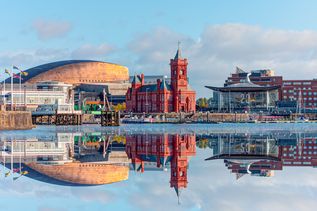 Cardiff Blick auf die Stadt