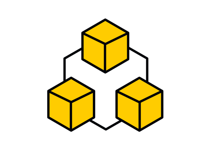 Icon Quadrate verknüpft "Individuell"