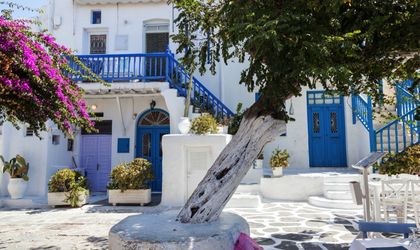 Strassenbild von Mykonos