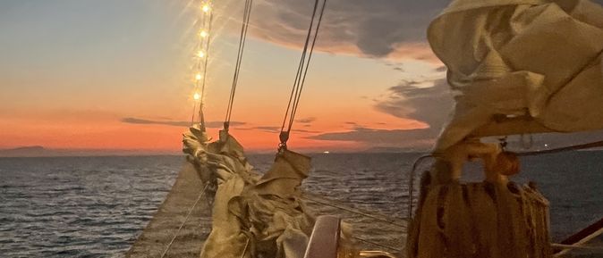 Sonnenuntergang auf der Star Flyer