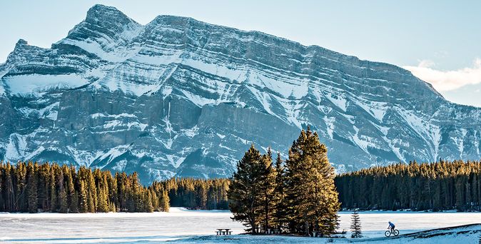 Schneebedeckte Berge in Kanada