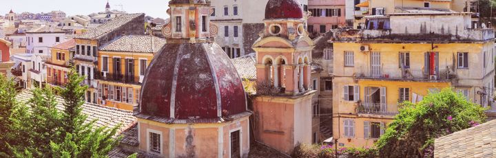 Blick auf die Altstadt von Korfu