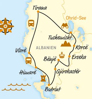 KArte Albanien