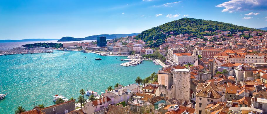 Kroatien Städte Urlaub Hafen von Split