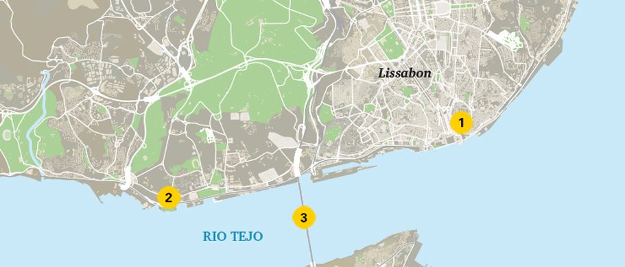 Karte Lissabon