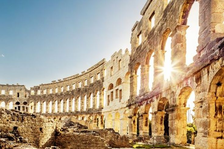 Das Amphitheater in Pula, Kroatien, ein römisches Bauwerk.