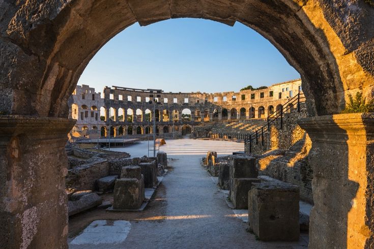 Das Amphitheater in Pula, Kroatien, ein römisches Bauwerk.