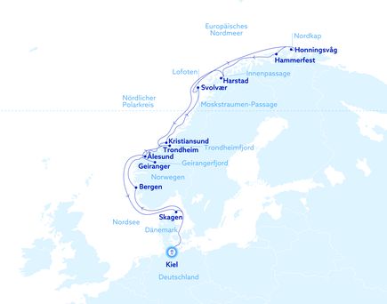 Route mit Karte