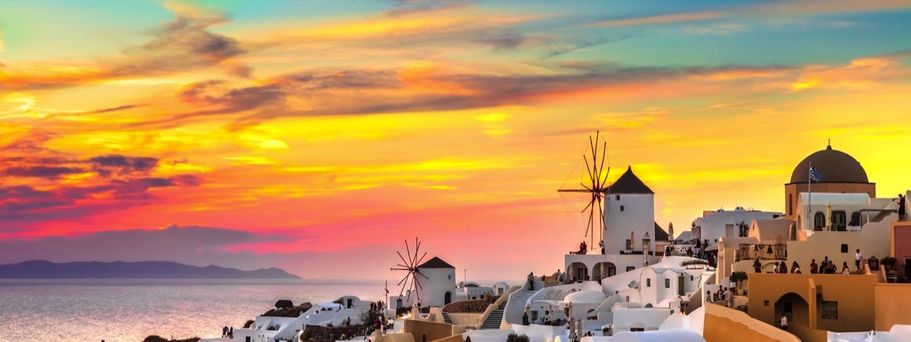 Blick auf Oia, Insel Santorin