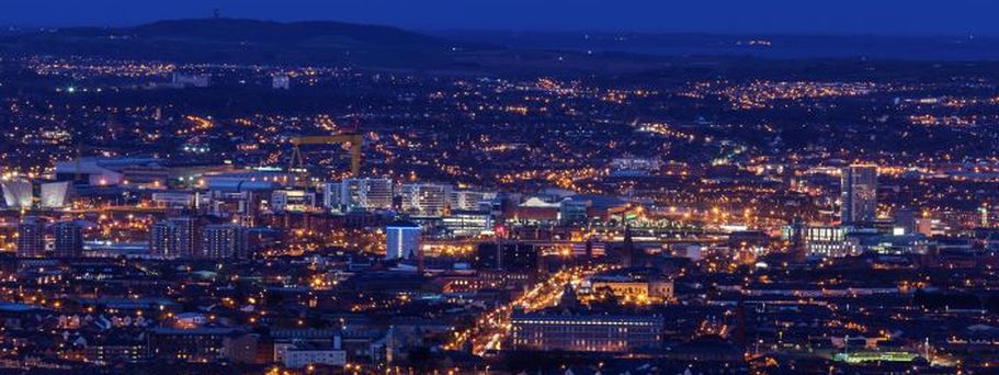 Belfast Urlaub Luftaufnahme