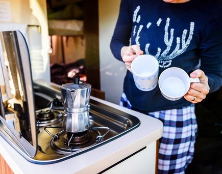 Kaffee kochen im Wohnmobil