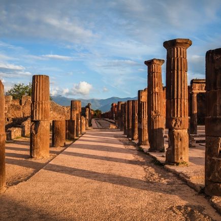 Ruinen der verlassenen Stadt Pompeji