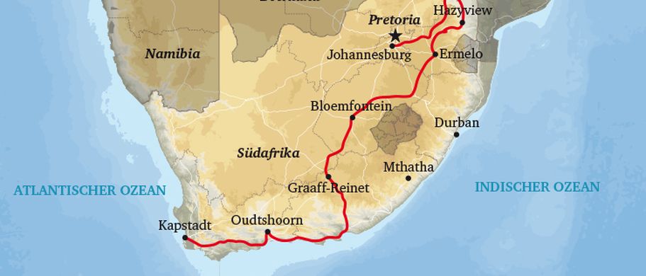 Diese Wohnmobil-Reise führt auf über 3000 Kilometern von Kapstadt bis nach Johannesburg