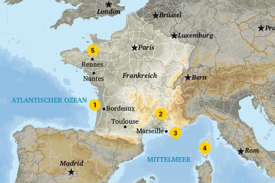 Karte Frankreich