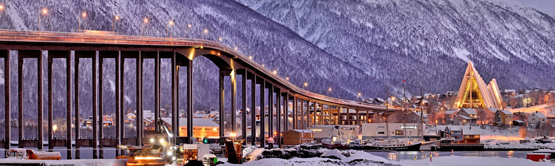 Tromsø, Norwegen im Schnee